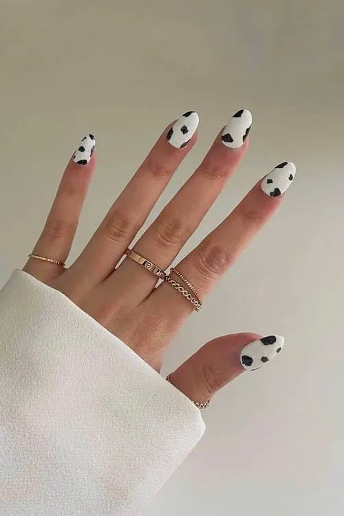 cow print nails