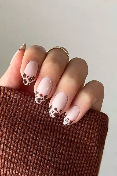 cow print nails