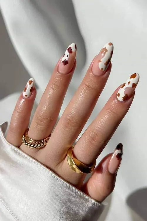 cow print nails