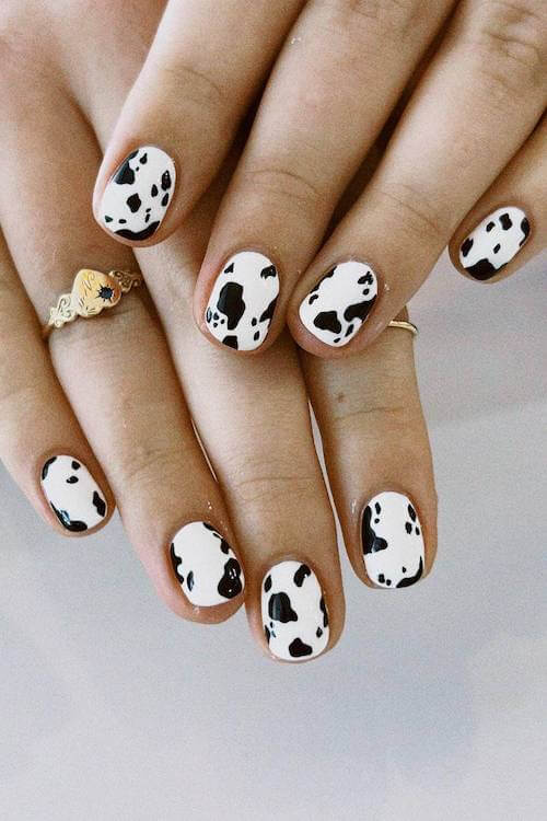 cow print nails