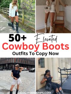 cowboy boots outfit ideas for women collage