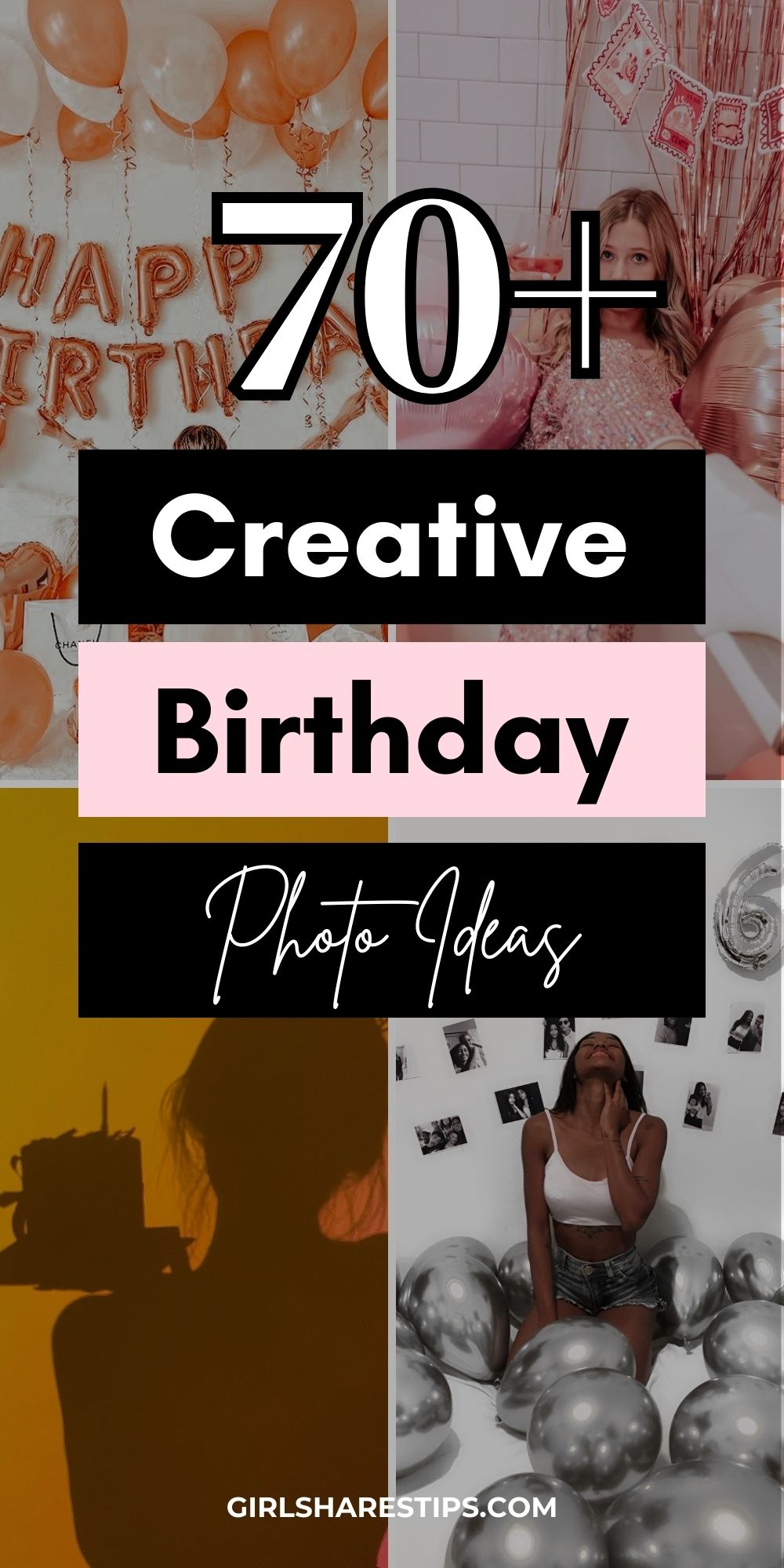 creative birthday photoshoot ideas collage