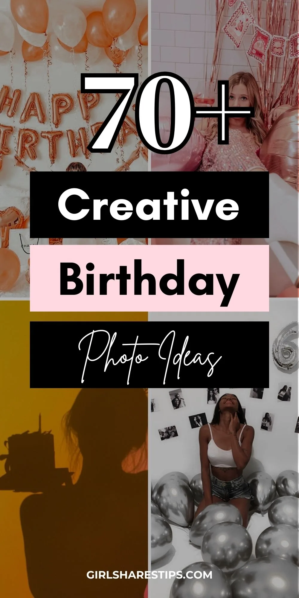 creative birthday photoshoot ideas collage
