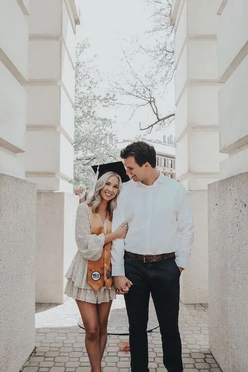 Romantic Couple Graduation Photoshoot Ideas