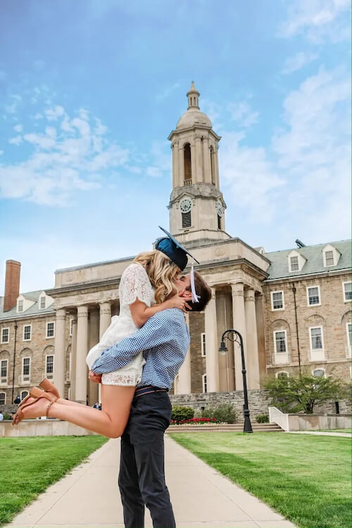 Romantic Couple Graduation Photoshoot Ideas