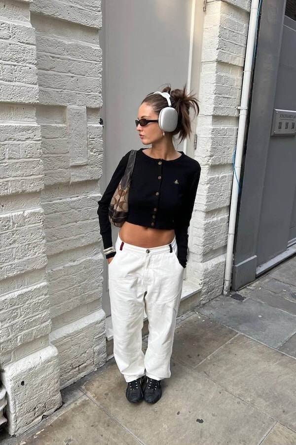 cropped cardigan outfit
