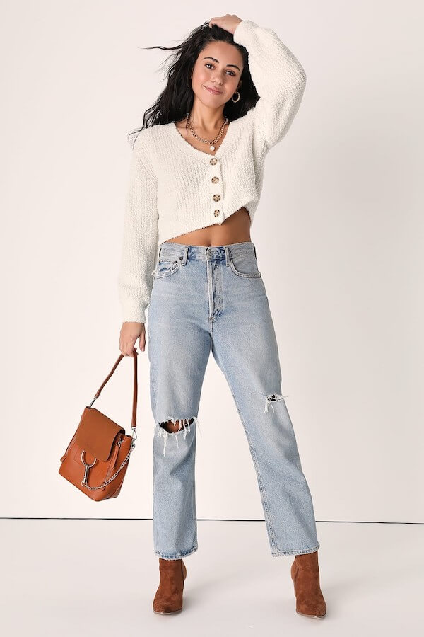 cropped cardigan outfit