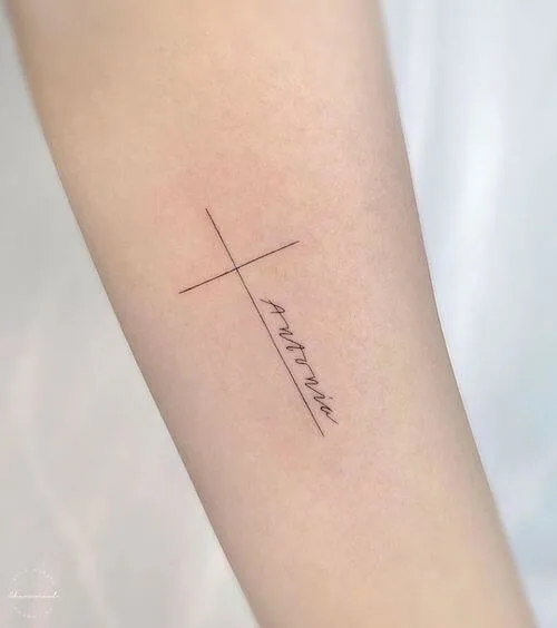 cross tattoo designs for women