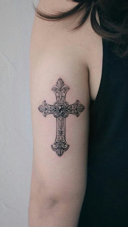 cross tattoo designs for women