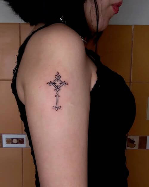 cross tattoo designs for women