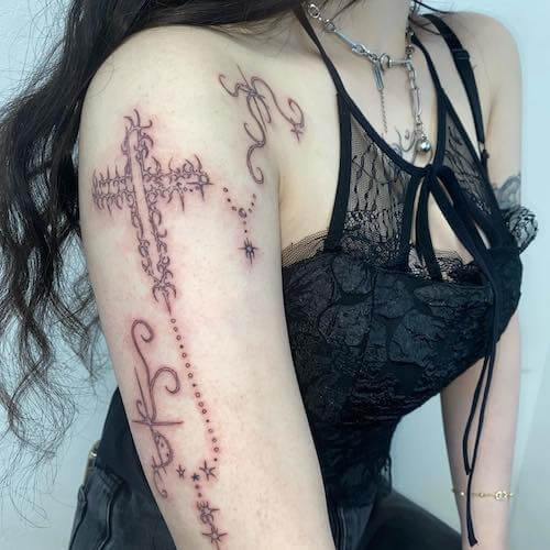 cross tattoo designs for women