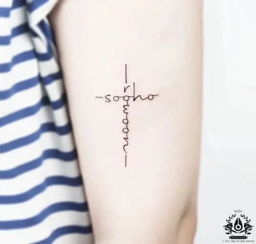 cross tattoo designs for women