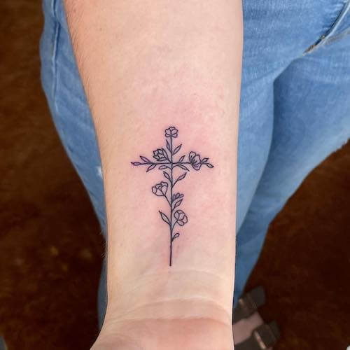 cross tattoo designs for women