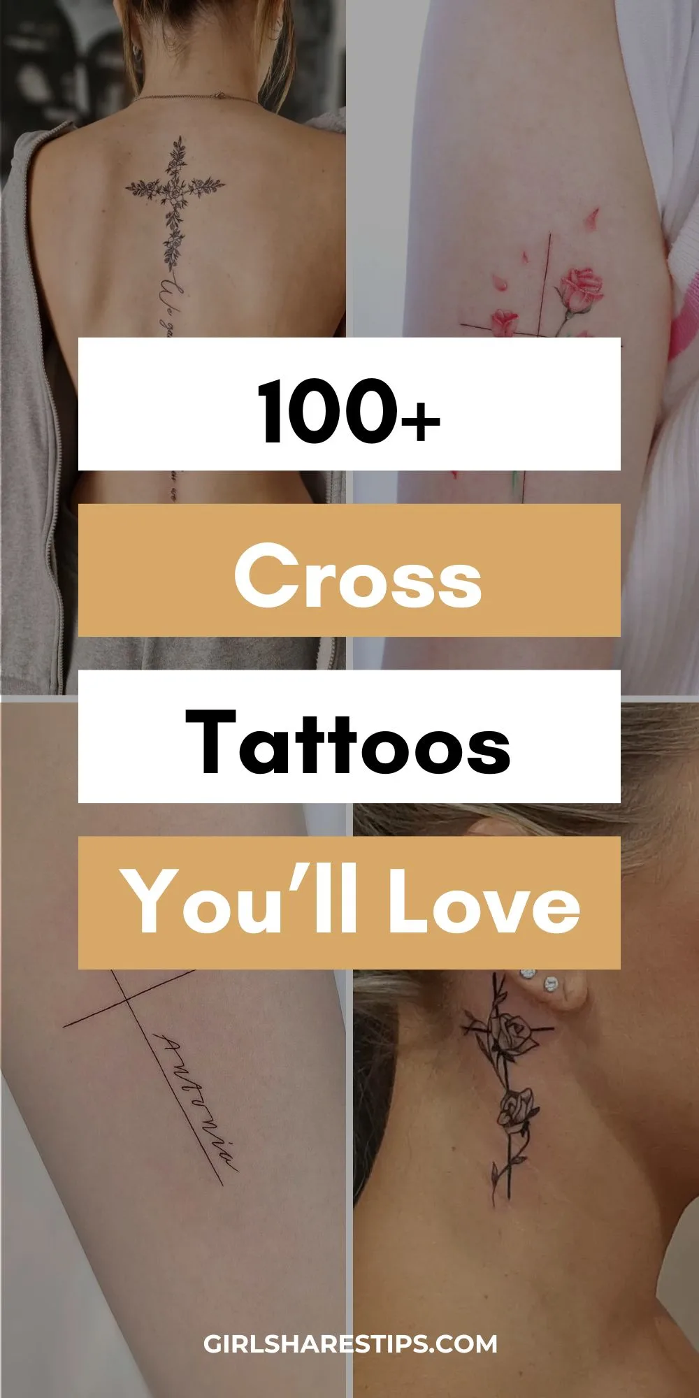 cross tattoos collage