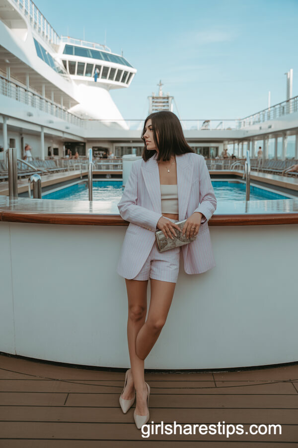 Pastel-Colored Tailored Suit Set