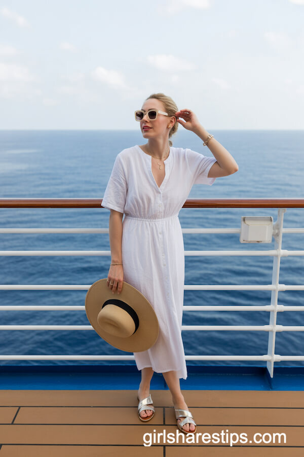 Crisp White Linen Midi Dress with Leather Sandals