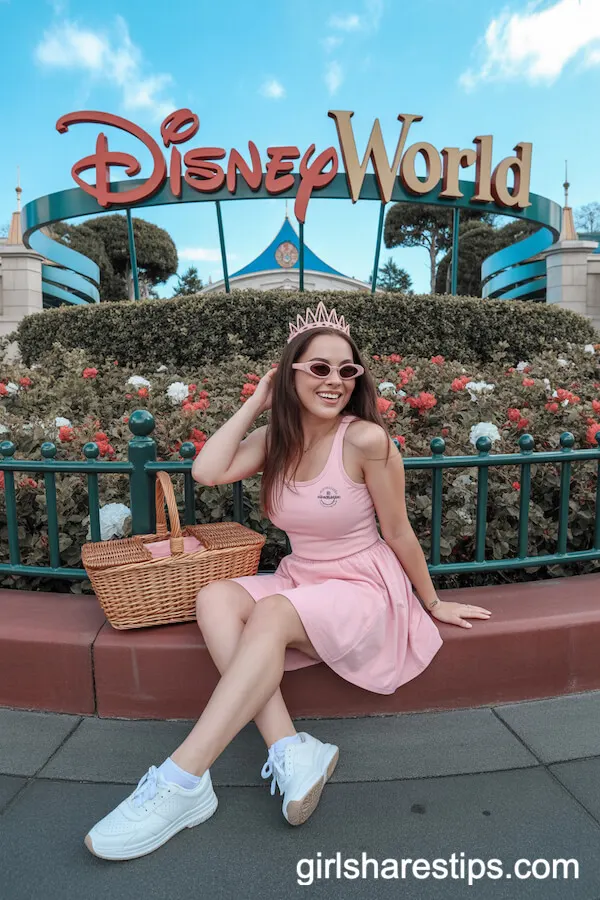 Pink Athletic Dress and Crown Clip for a Sporty Princess Vibe