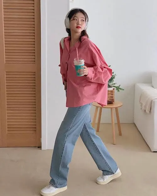 cute Korean outfits with jeans