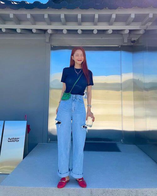 cute Korean outfits with jeans