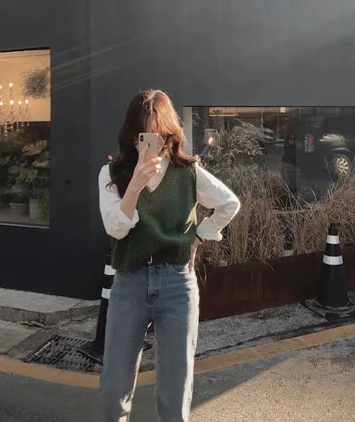 cute Korean outfits with jeans