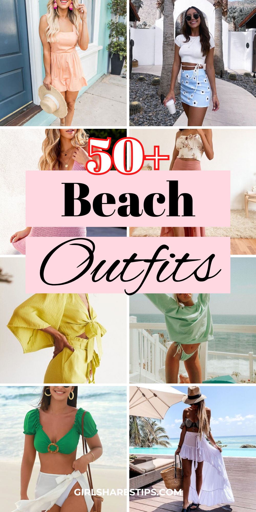 cute beach outfits for summer collage