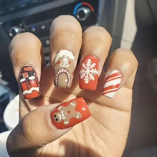 cute christmas nails