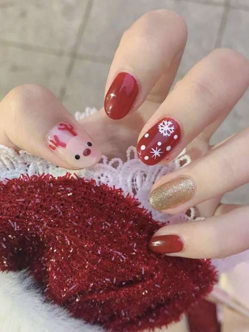 cute christmas nails