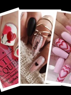 cute classy Valentines Day nail designs