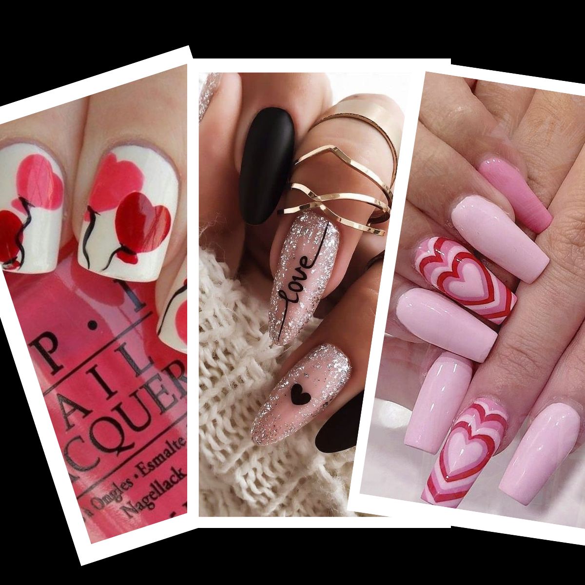 cute classy Valentines Day nail designs