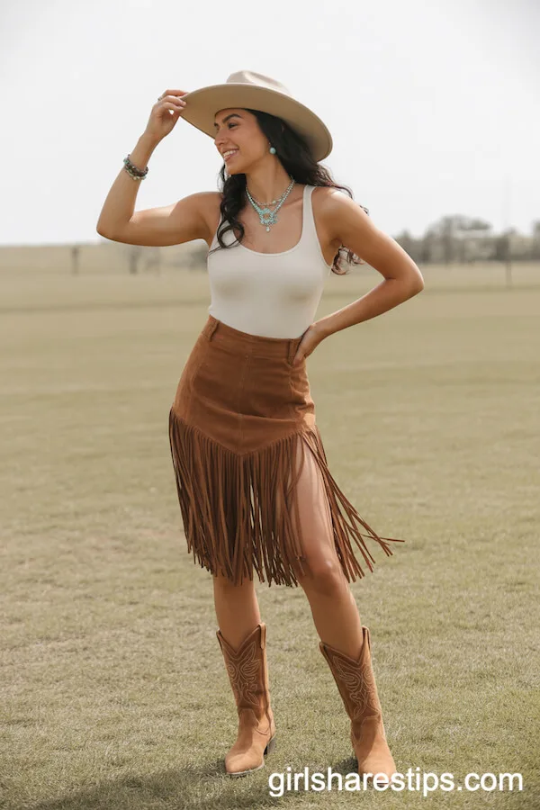 Fringe Skirt and Bodysuit
