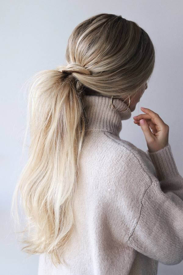 Twisted Low Ponytail for Fall