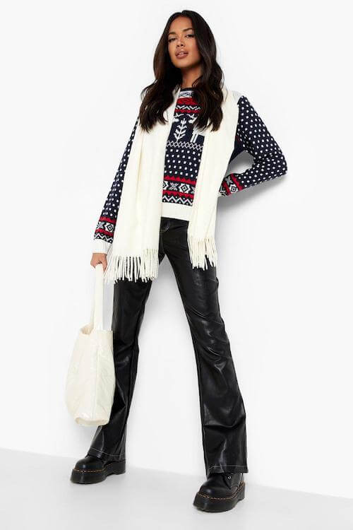 cute outfits with ugly Christmas sweater