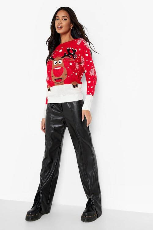 cute outfits with ugly Christmas sweater