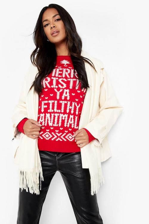 40+ Cute Outfits With Ugly Christmas Sweater [2023]: Best Ideas On How To  Wear For Holiday Party And More - Girl Shares Tips