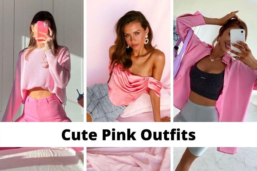 cute pink outfits for women