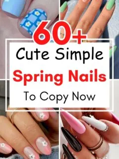 cute simple spring nails collage