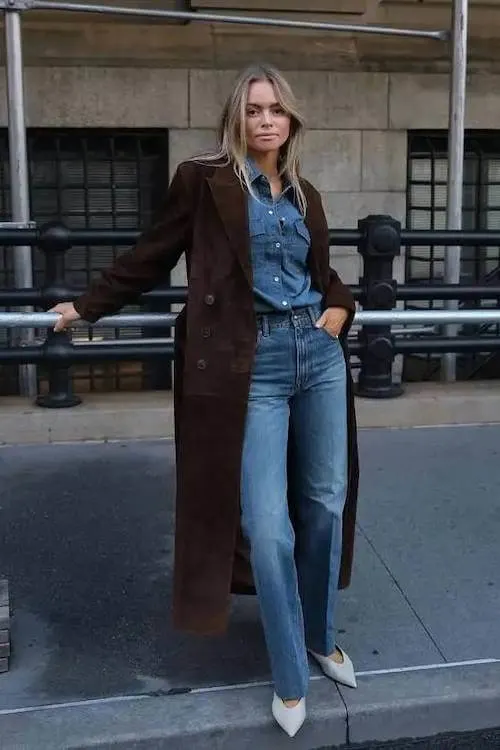 denim on denim outfit
