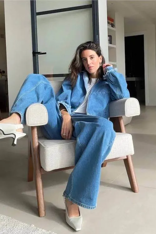 denim on denim outfit