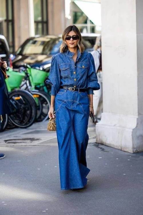 denim on denim outfit