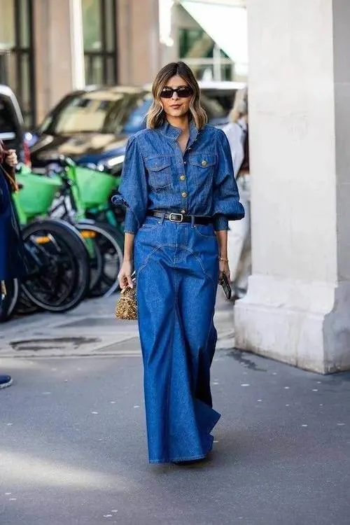 denim on denim outfit