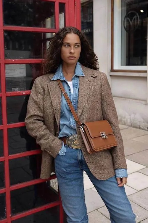 denim on denim outfit