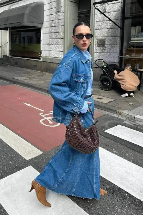 denim on denim outfit