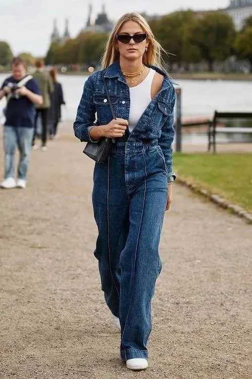 denim on denim outfit