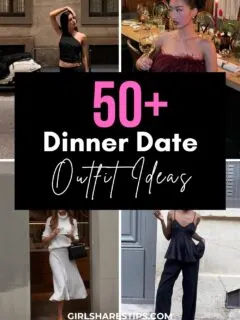 dinner date outfit ideas collage