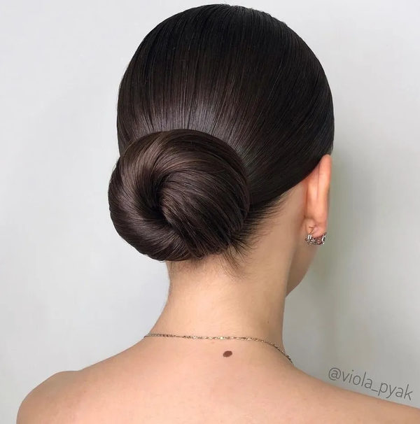 Sleek Low Chignon Bun for Work