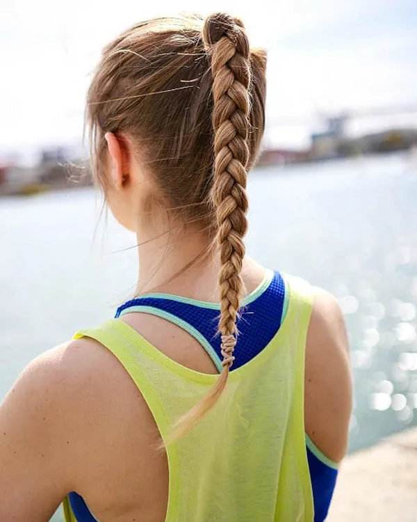 High Braided Ponytail