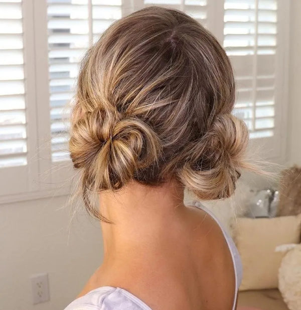 Messy Double Low Buns