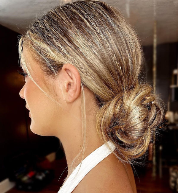 Messy Low Bun for Busy Office Mornings