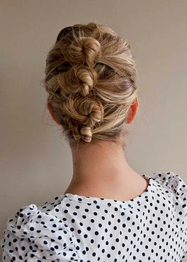 Knotted Faux Hawk Updo for Greasy Hair