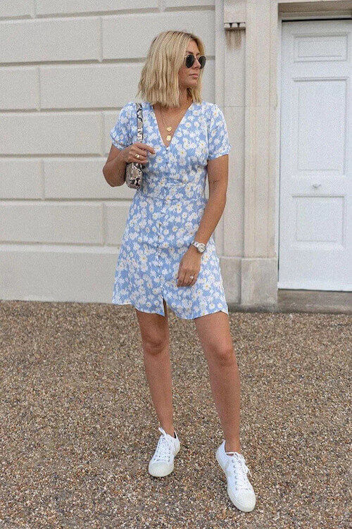 dress with sneakers